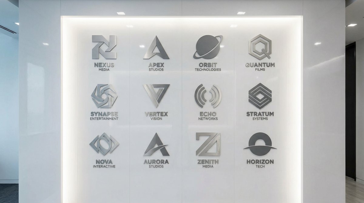 母狗合作影视品牌Logo墙